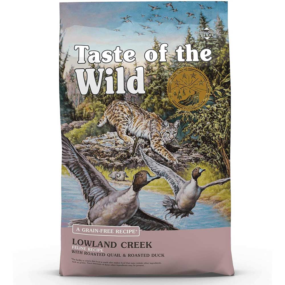 غذای خشک گربه  Lowland Creek برند Taste of the wild فله زیپ کیپ